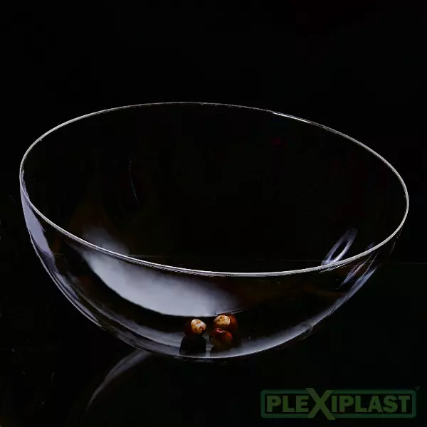 Cast acrylic blown sphere without rim