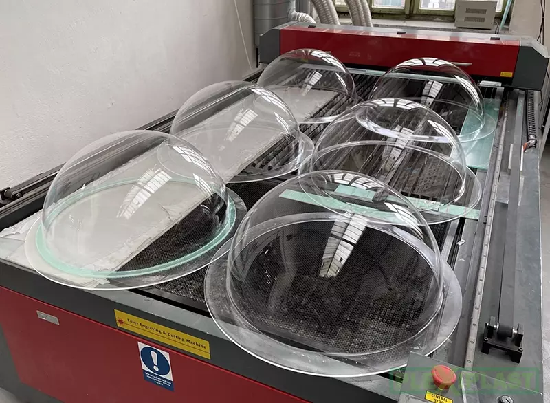 Clear plexiglass skylight