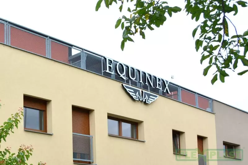 Logo made of channel letters on the building facade appearance example