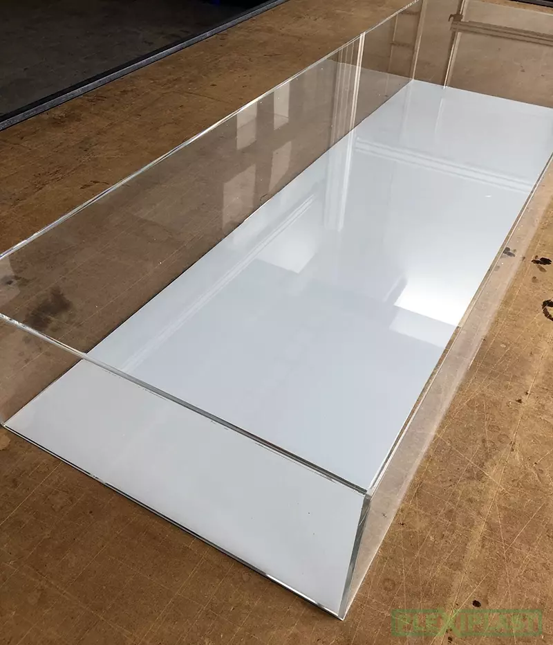 Clear cover with milk base