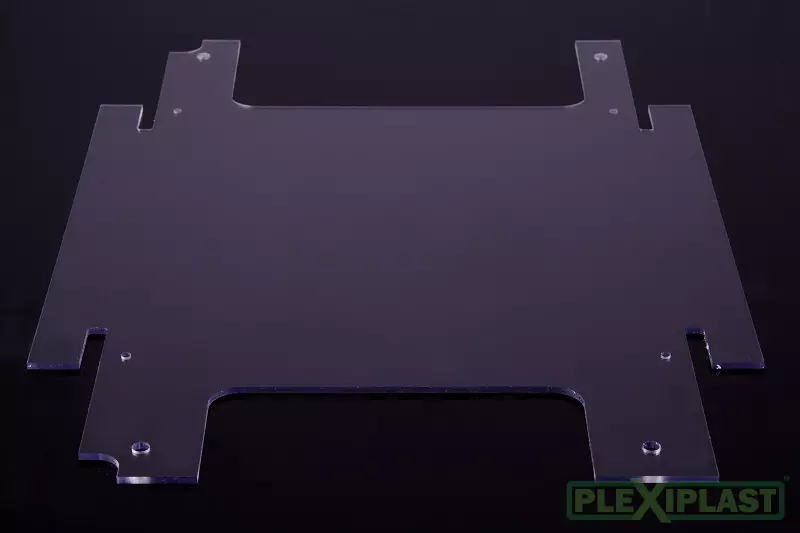 Acrylic shield fabrication - laser finished unfold