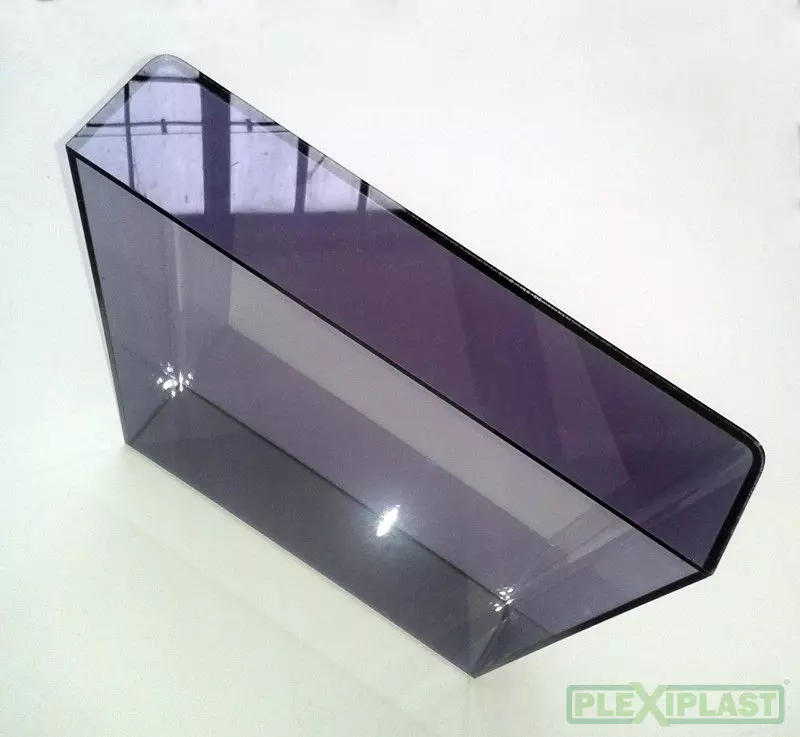 Gramophone shield made of tinted acrylic