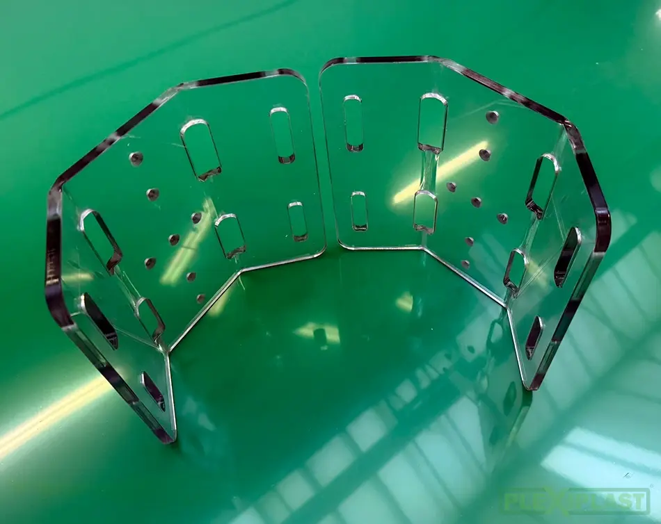 Machining of transparent materials (polycarbonate workpiece with subsequent edge finishing)