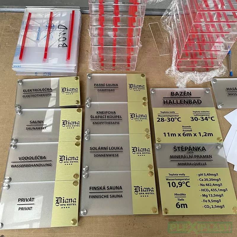 Composite boards - information signs