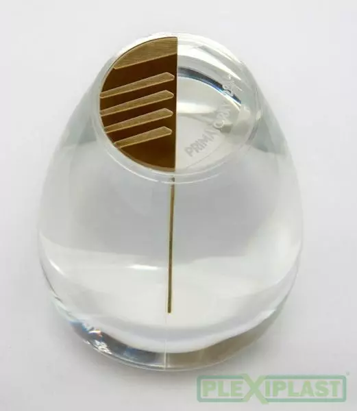 Trophy for contest winner made in our shop, side view