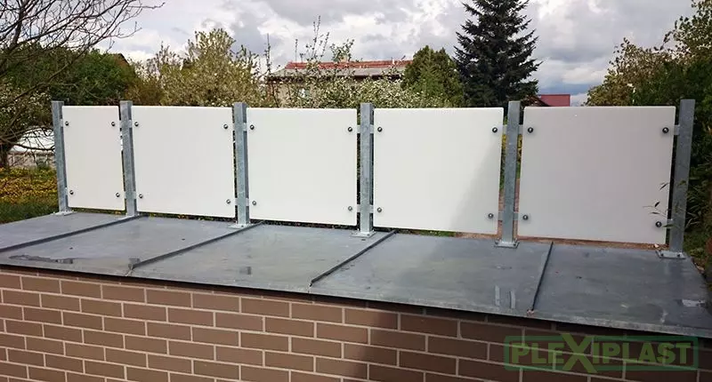 Acrylic railing from opaque acrylic