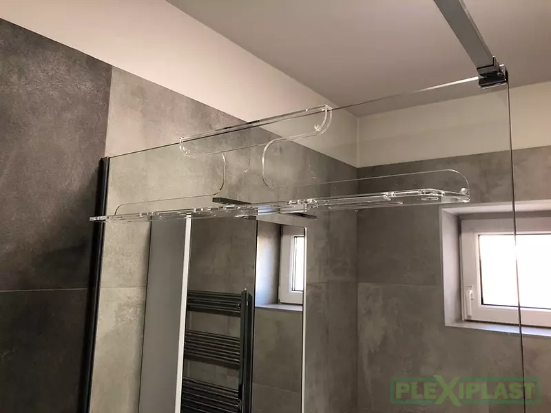 Plastic bathroom shelve