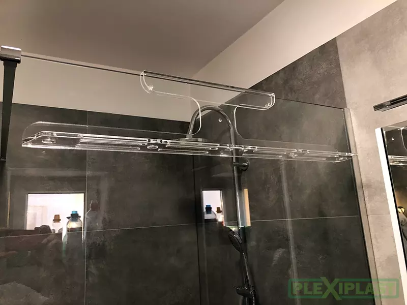 Acrylic bathroom shelves