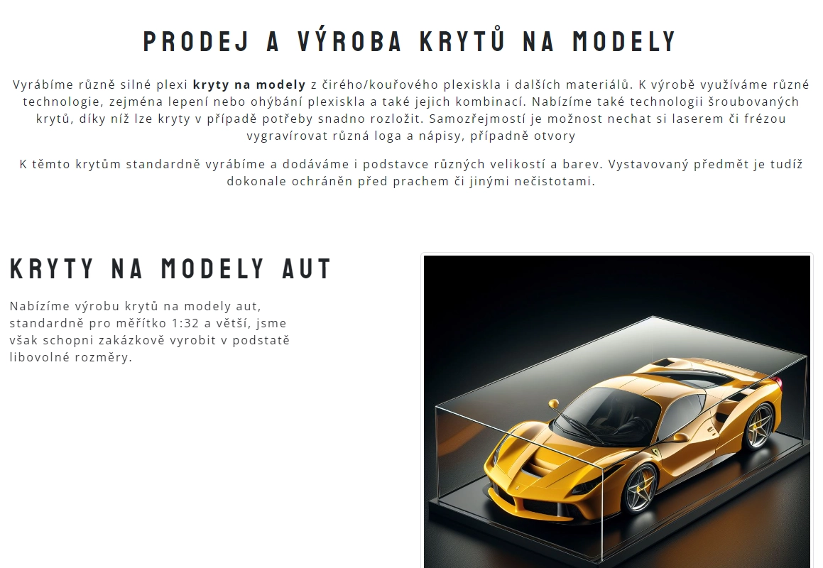 Production of model covers
