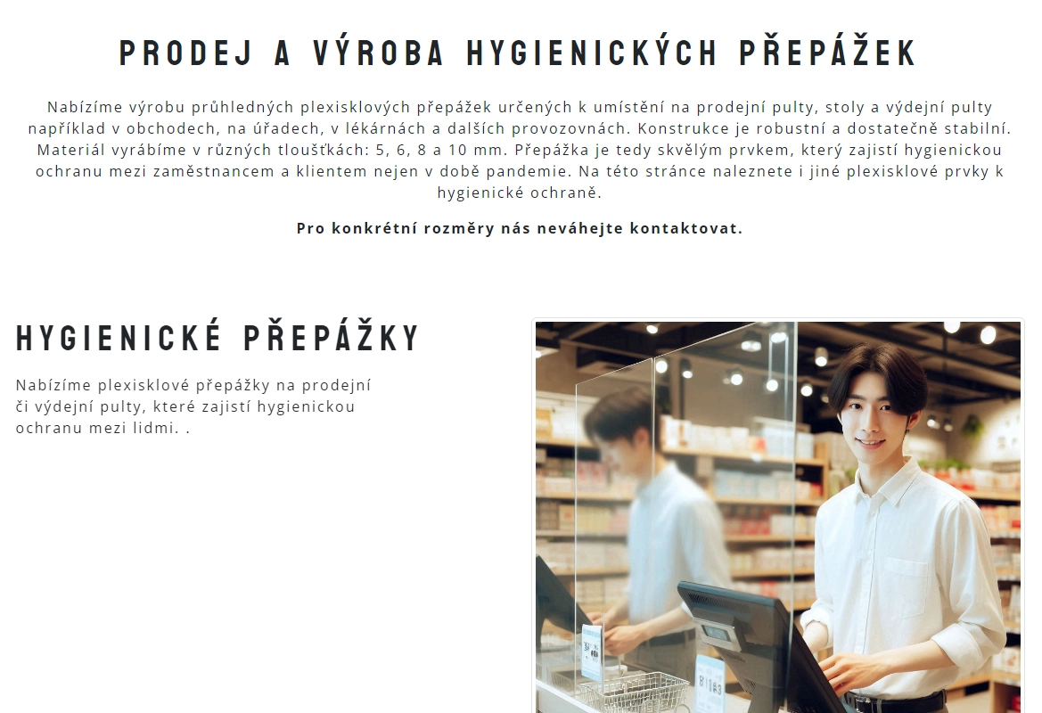 Production of hygienic partitions