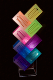 Víceúčelový zásobníkový systém z barevného plexiskla