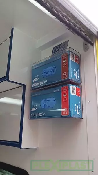 Plexisklový držák zdravotnického materiálu